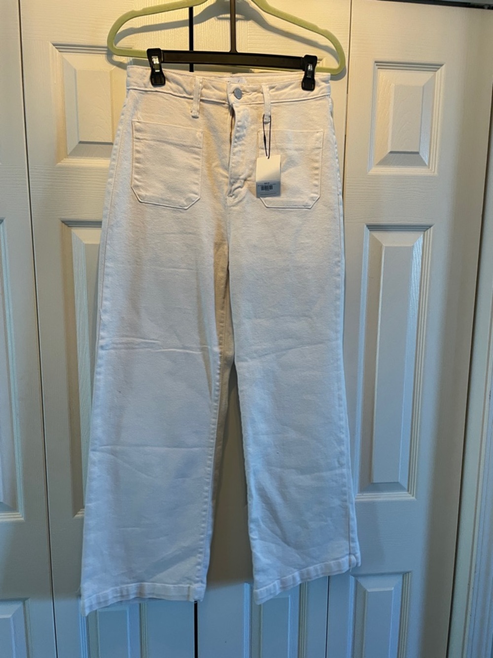 Just Black White High-Rise Wide Leg Jeans